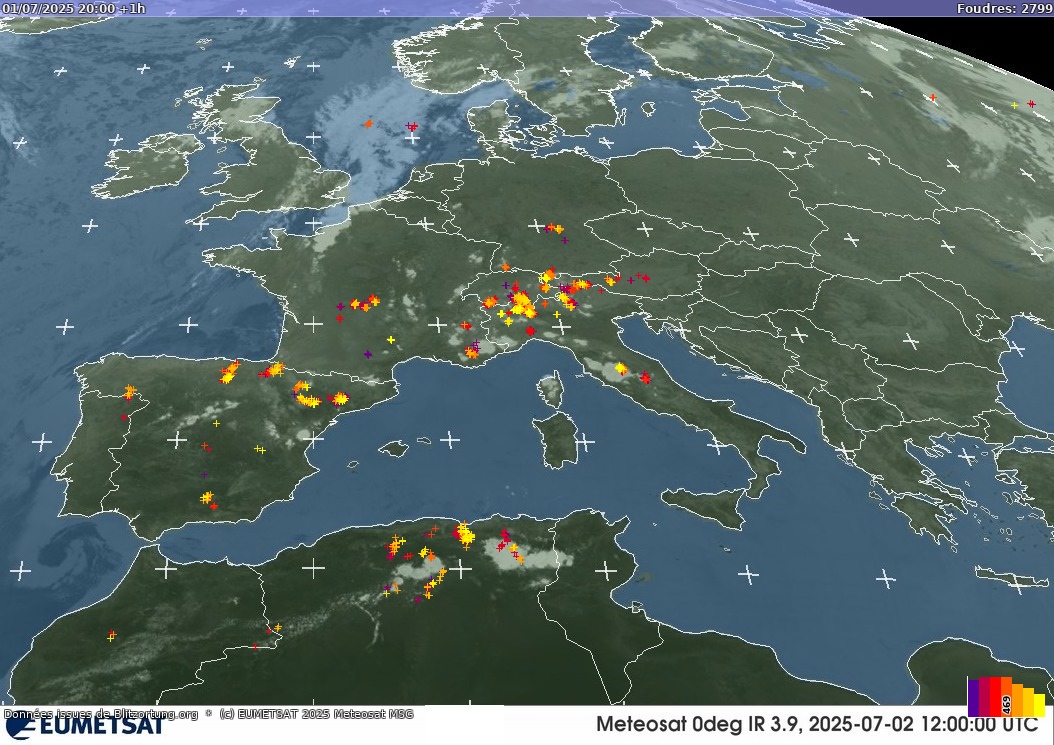 Mapa wyładowań Infra-Rouge R-07-02 (Animacja)