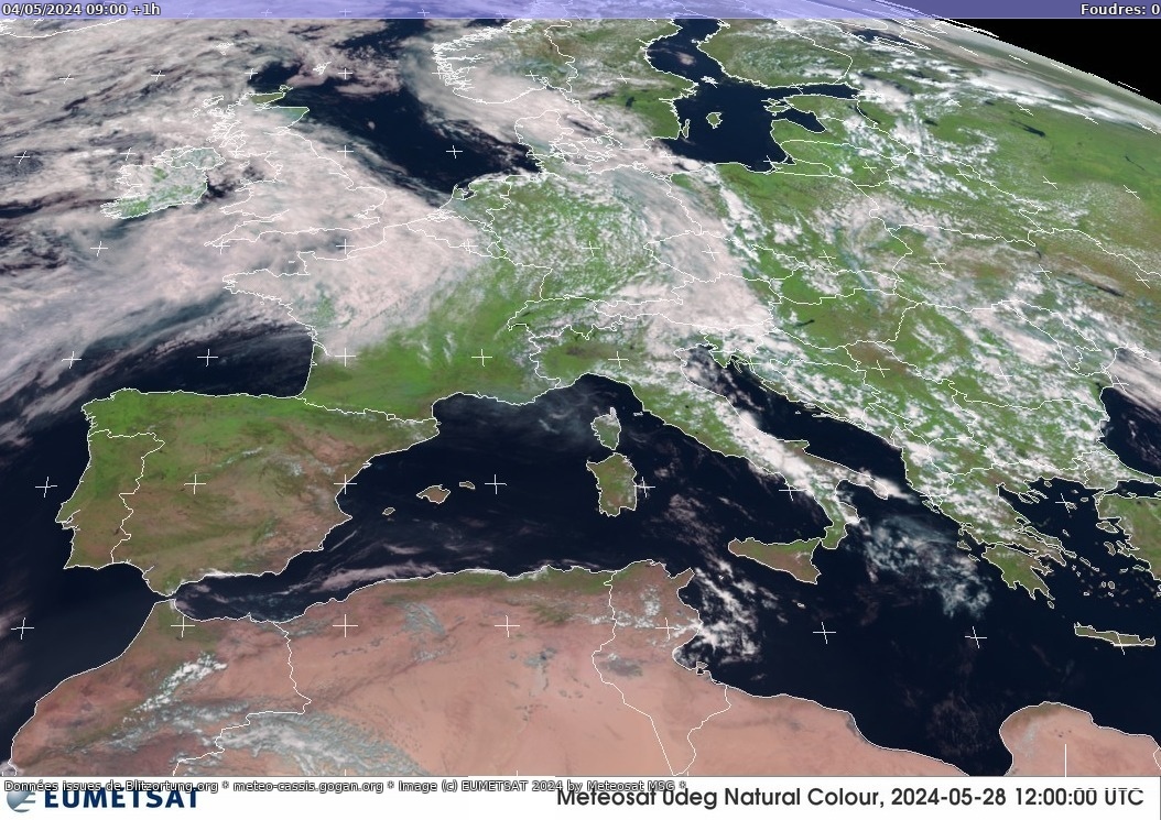 Lightning map Sat:Europe Visible 2024-05-04 (Animation)
